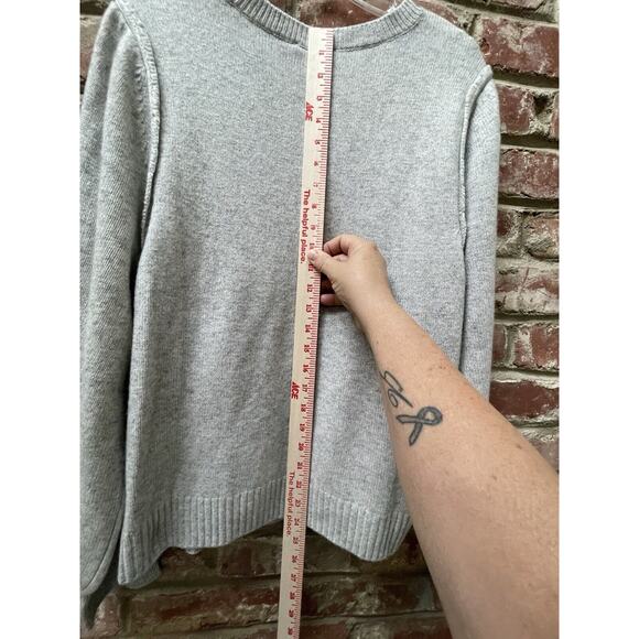 NWT 7 For All Mankind 7FAM Merino Wool Cashmere Blend Sweater Grey Heather XL - Picture 5 of 11